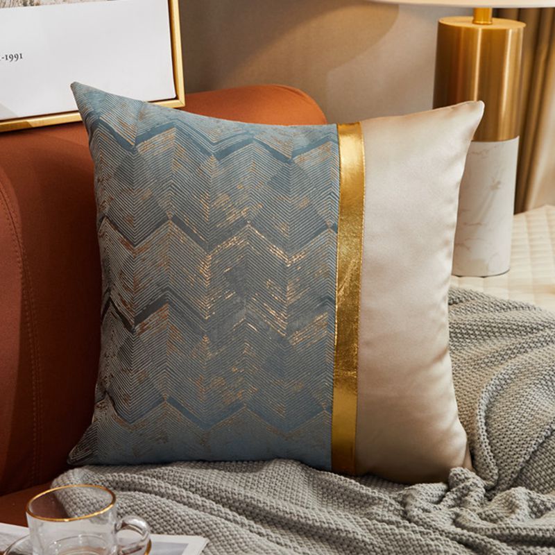 Modern Lightweight Sofa Car Cushion Cover Silk Satin Hot Stamping Metallic Color Pillowcase