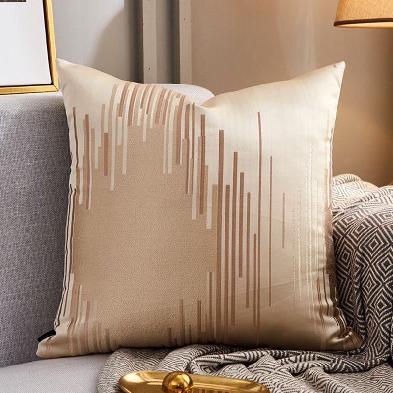 Modern Lightweight Sofa Car Cushion Cover Silk Satin Hot Stamping Metallic Color Pillowcase