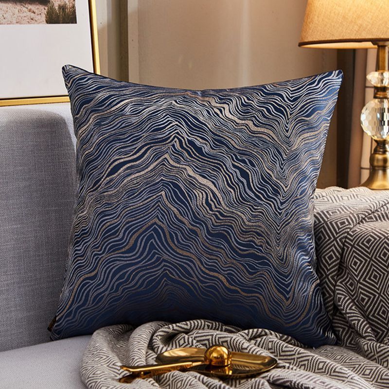 Modern Lightweight Sofa Car Cushion Cover Silk Satin Hot Stamping Metallic Color Pillowcase