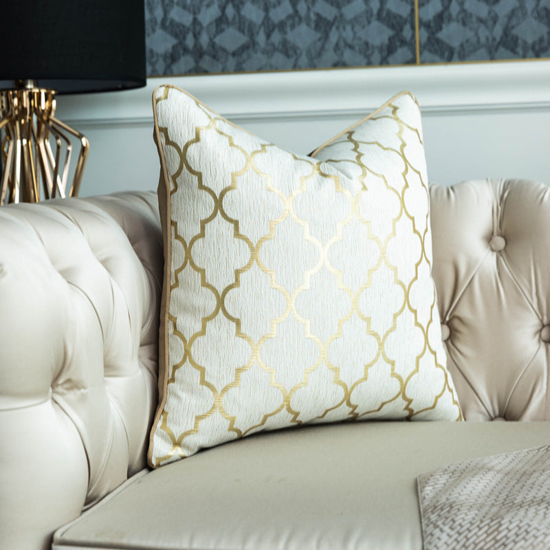 Modern Gold Green Striped Cushion Cover Geometric Gold Wave Sofa Pillow Case Backrest Waist Pillowcase 30x5 45 50cm
