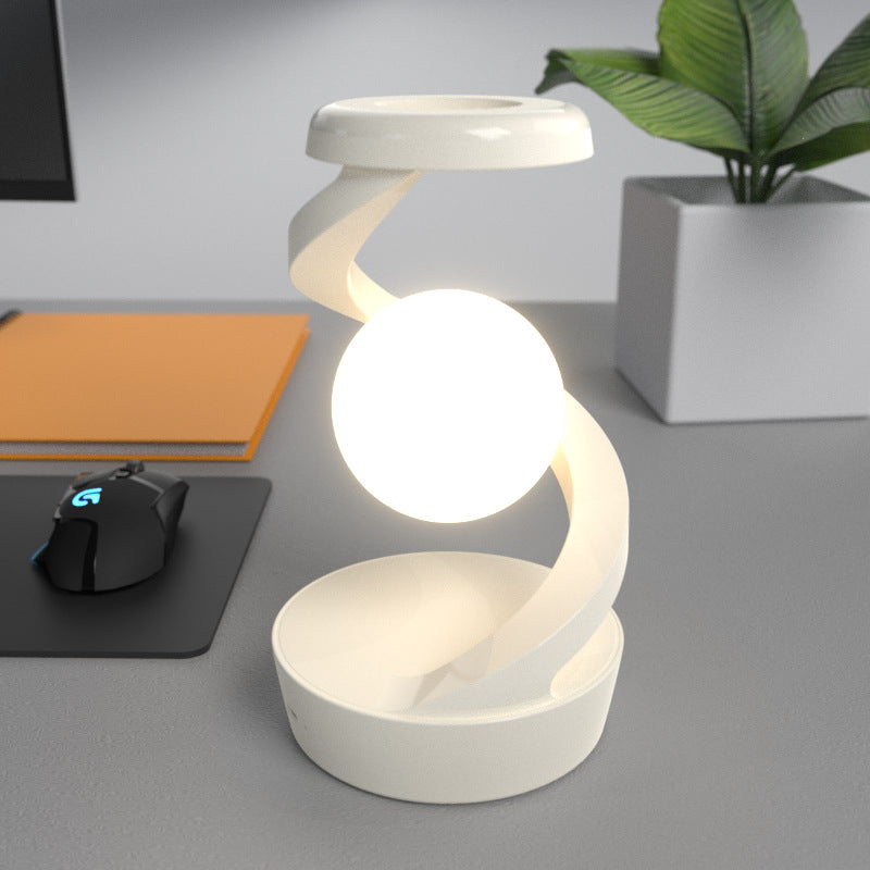 Rotating Suspension Table Lamp Wireless Charging Creative Small Night Lamp Home Decor