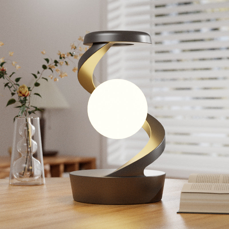 Rotating Suspension Table Lamp Wireless Charging Creative Small Night Lamp Home Decor