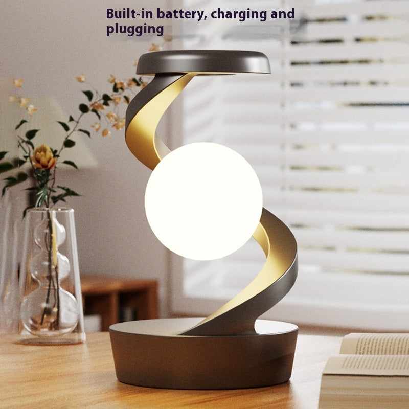 Rotating Suspension Table Lamp Wireless Charging Creative Small Night Lamp Home Decor