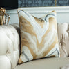  Modern Gold Green Striped Cushion Cover Geometric Gold Wave Sofa Pillow Case Backrest Waist Pillowcase 30x5 45 50cm