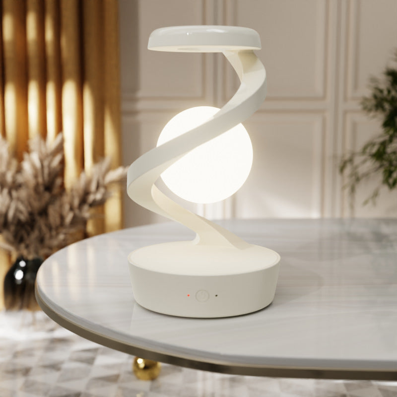 Rotating Suspension Table Lamp Wireless Charging Creative Small Night Lamp Home Decor