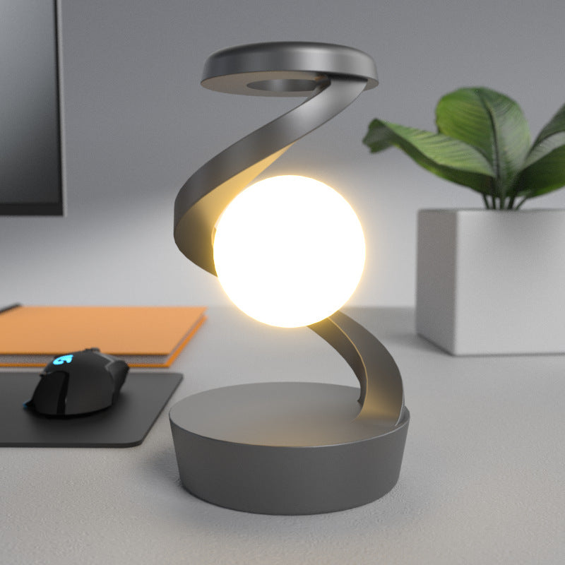 Rotating Suspension Table Lamp Wireless Charging Creative Small Night Lamp Home Decor