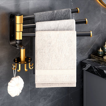  Rotating Towel Rack Free Punch Toilet Bathroom